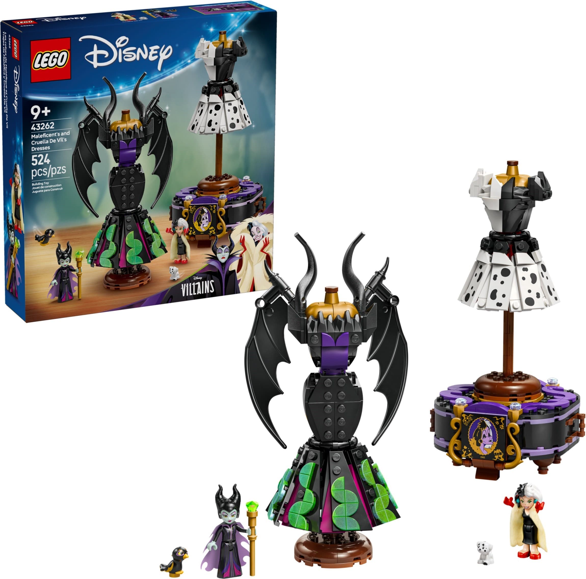Maleficent's and Cruella de Vil's Dresses