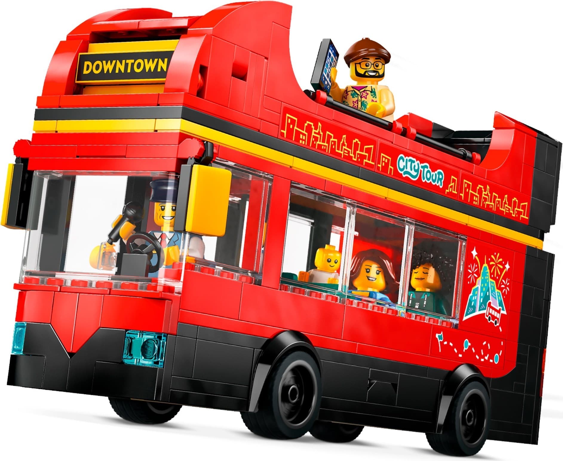 Red Double-Decker Sightseeing Bus