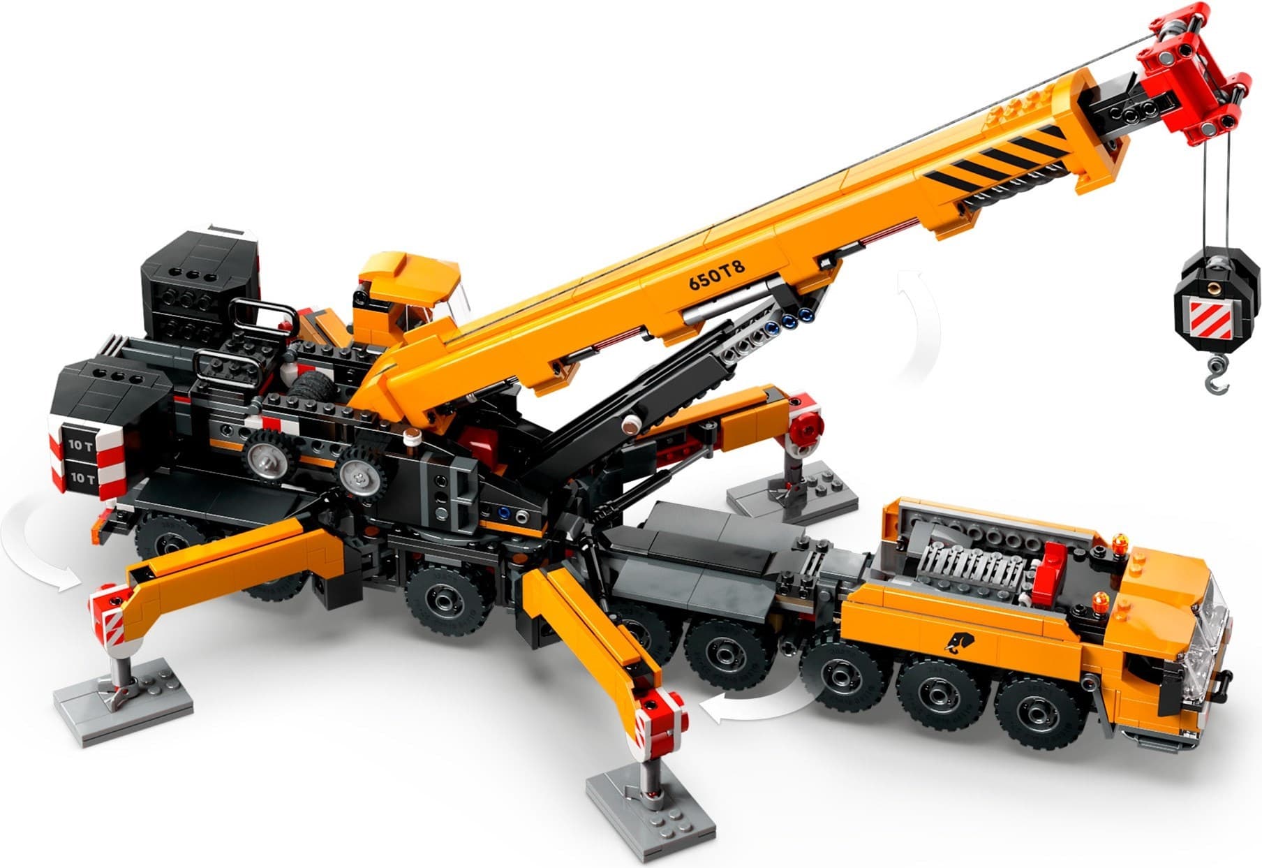 Yellow Mobile Construction Crane