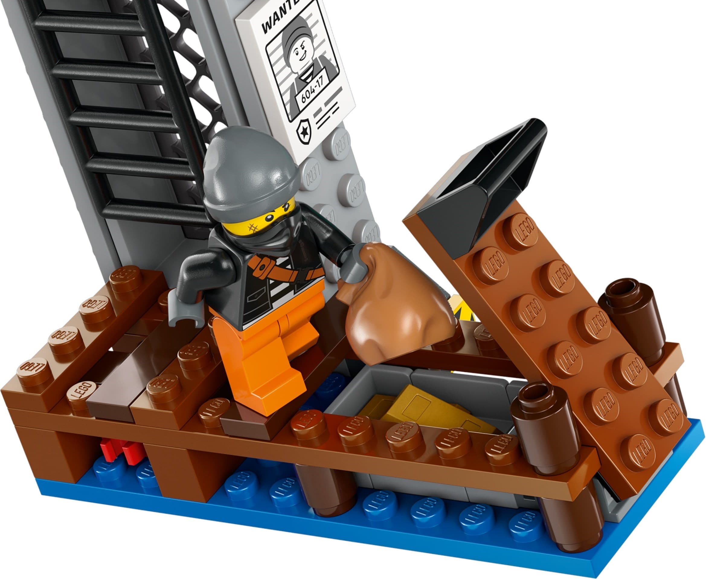 Police Speedboat and Crooks' Hideout