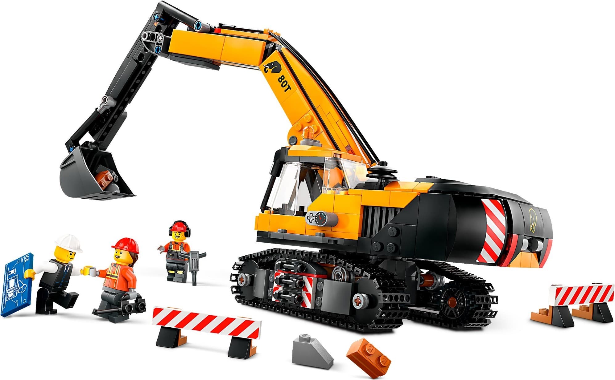 Yellow Construction Excavator