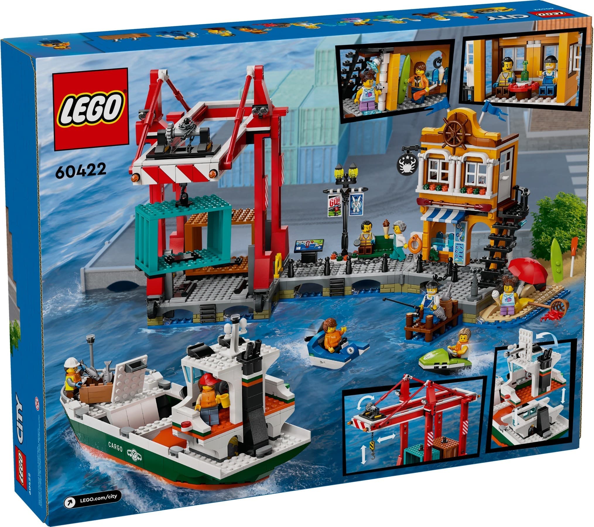 Seaside Harbor with Cargo Ship