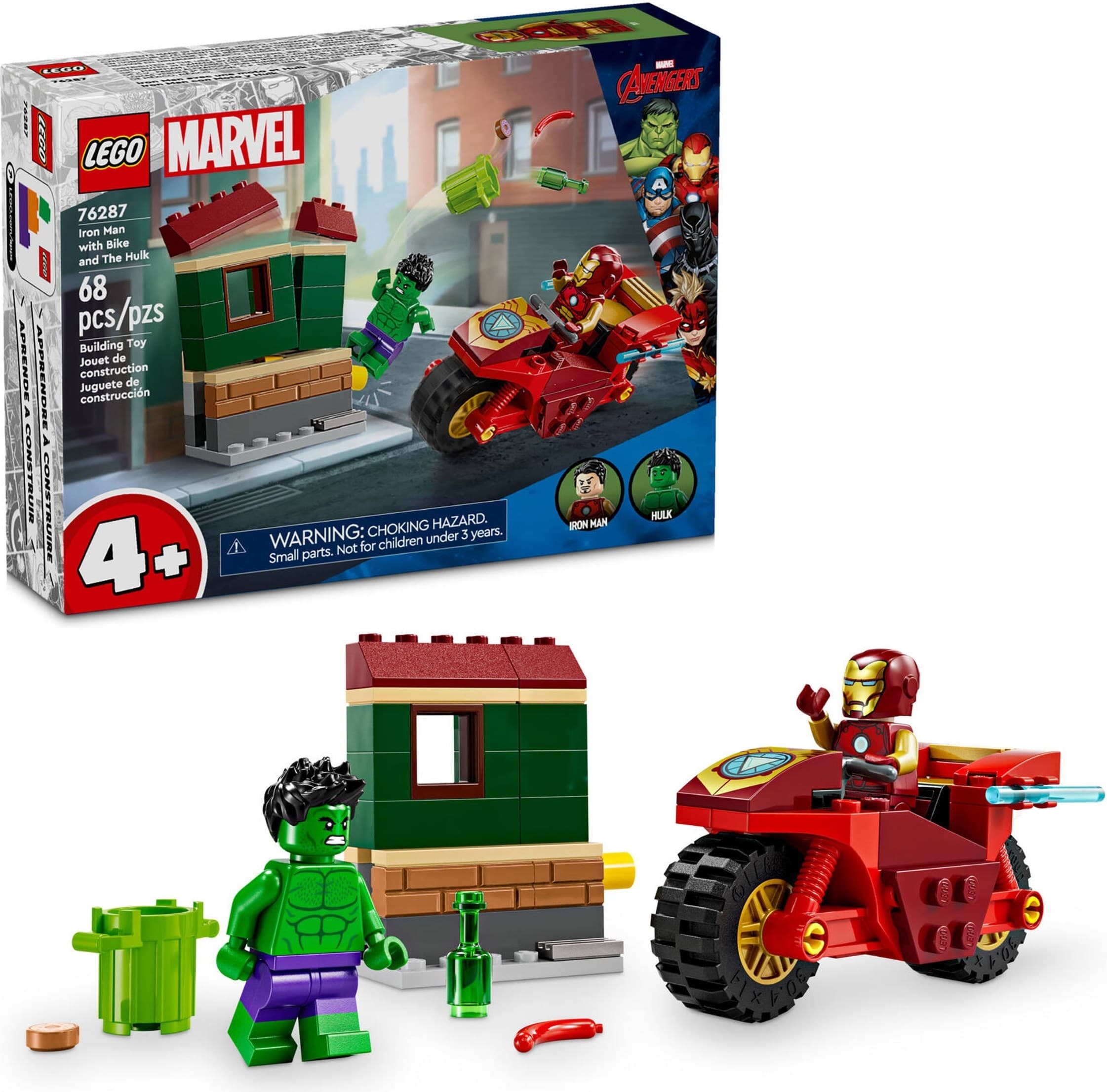Iron Man with Bike and The Hulk