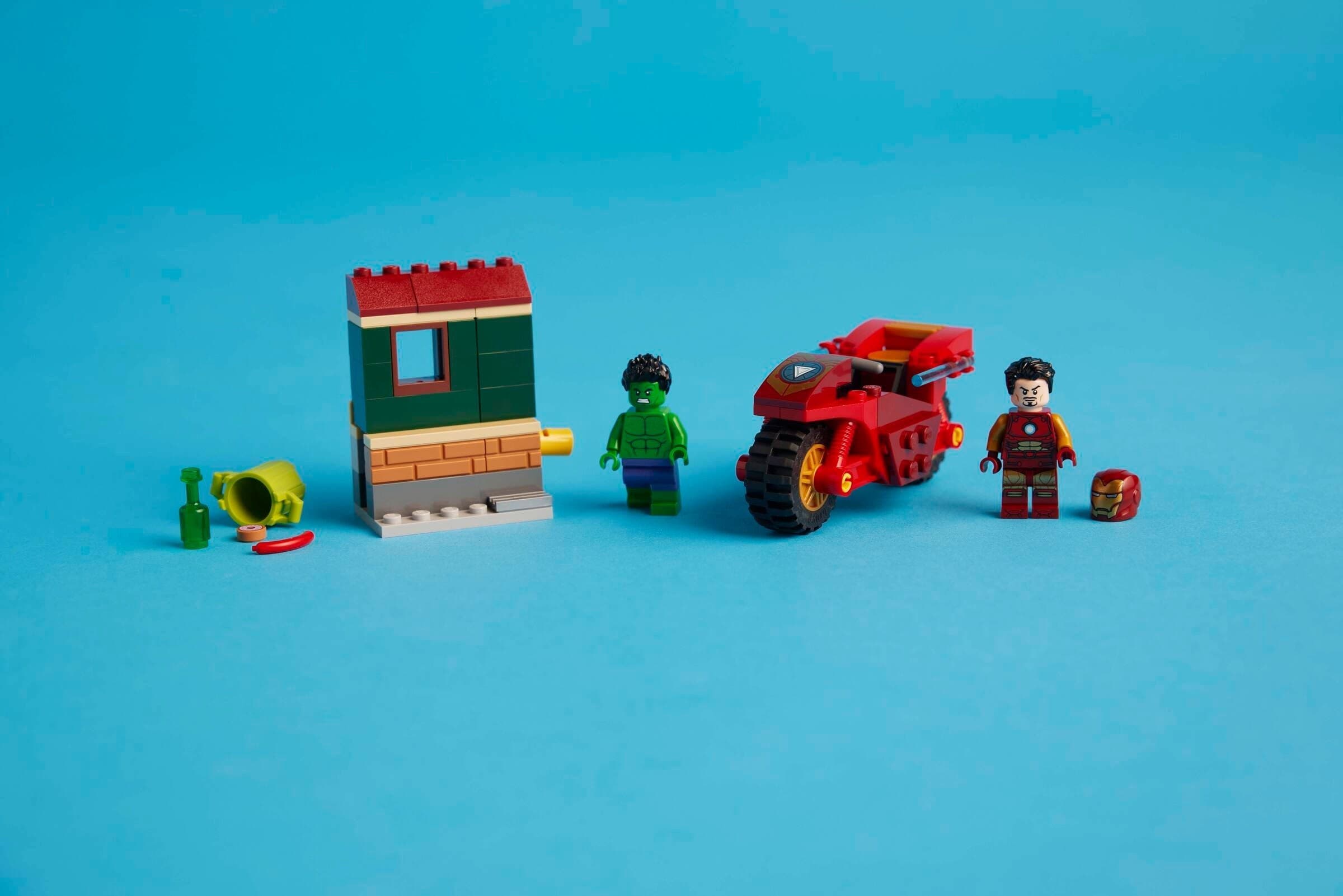 Iron Man with Bike and The Hulk